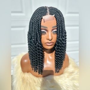 2x4 braided women wig with adjustable straps to fit